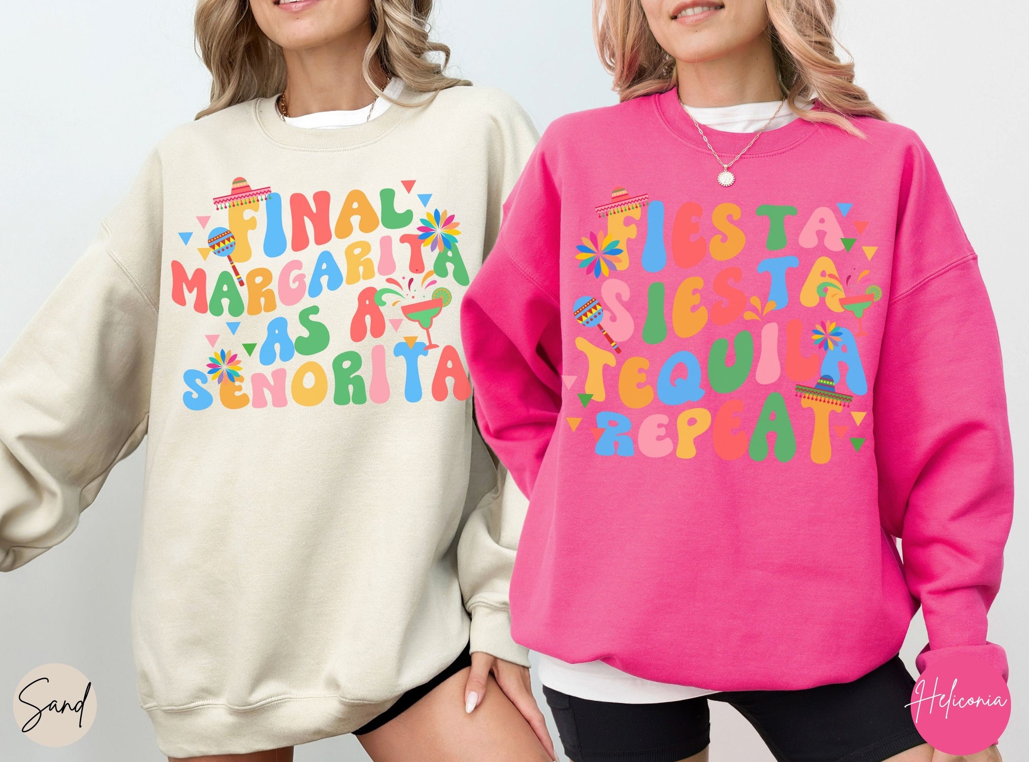 Final Fiesta Bachelorette Sweatshirts - Funny Mexico Bridal Tees image 0