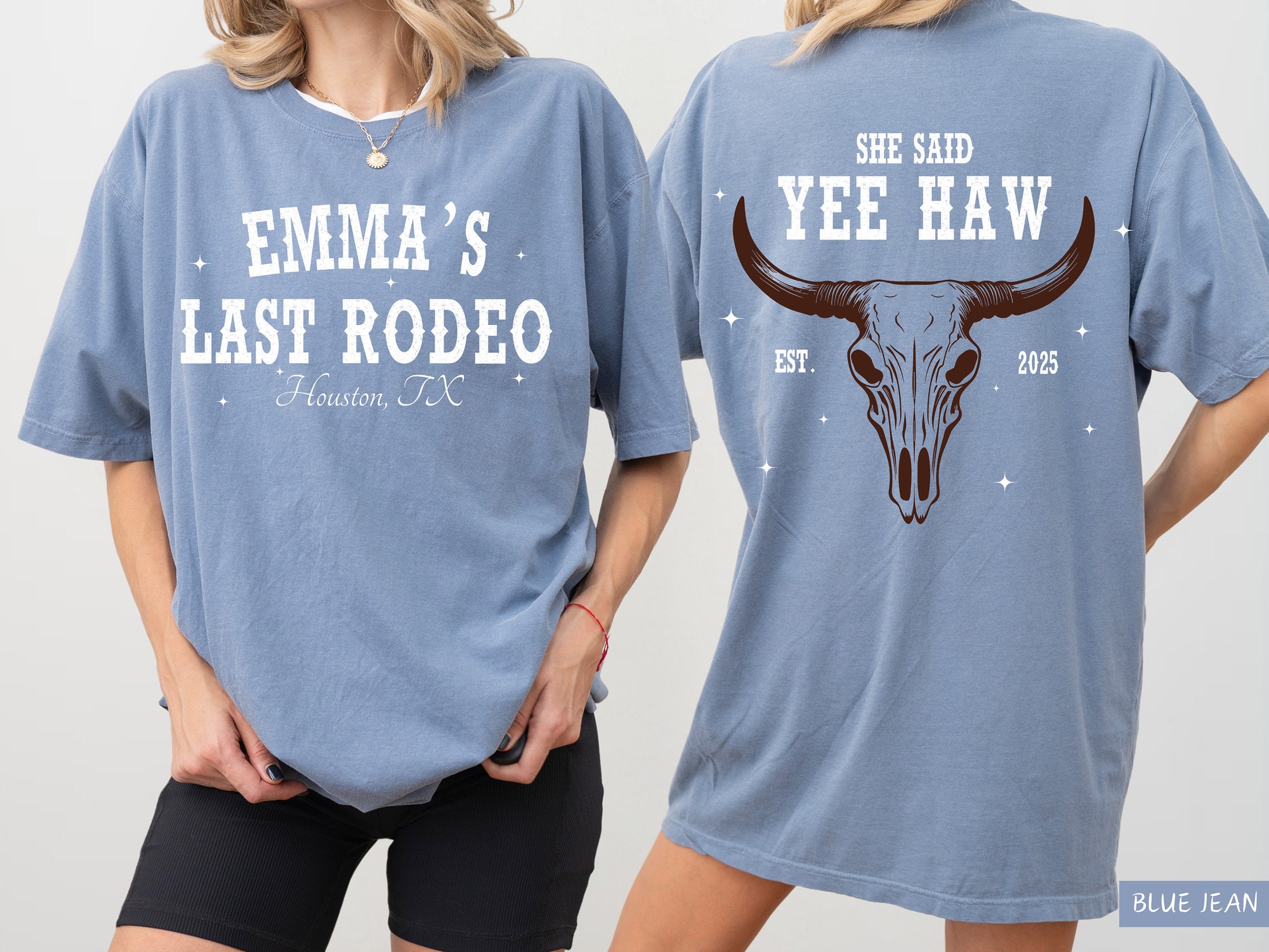 Houston Last Rodeo: Personalized Country Bachelorette Tees image 6