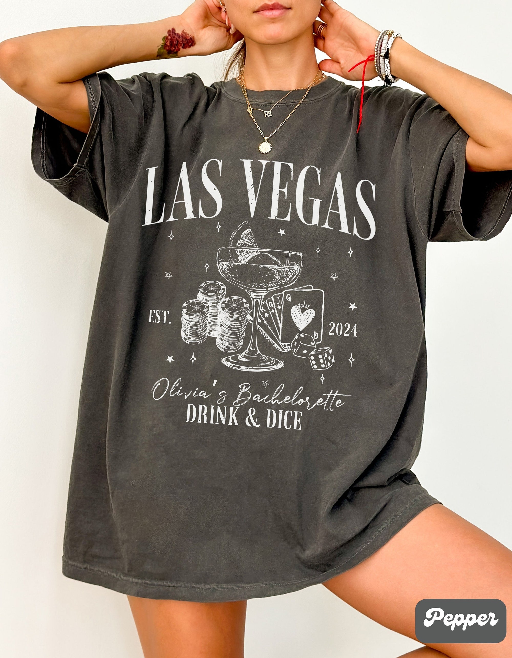 Retro Vegas Bachelorette: Casino Shirts & Custom Bridal Gifts image 2