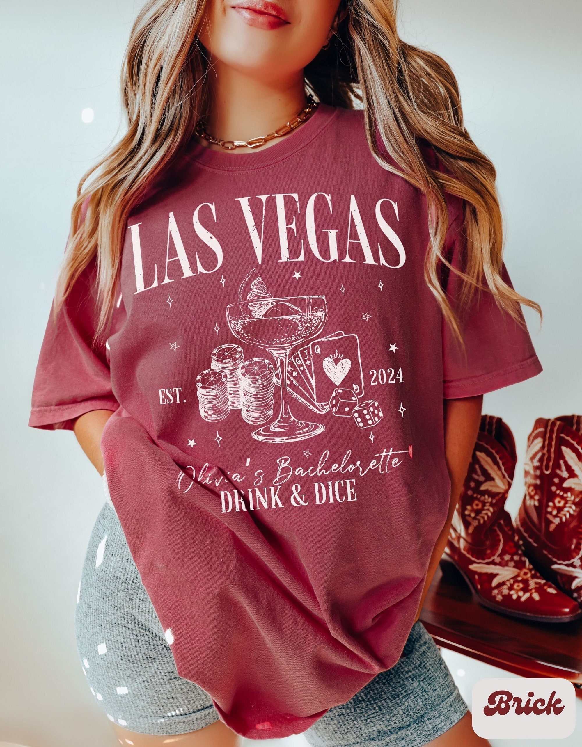 Retro Vegas Bachelorette: Casino Shirts & Custom Bridal Gifts image 1