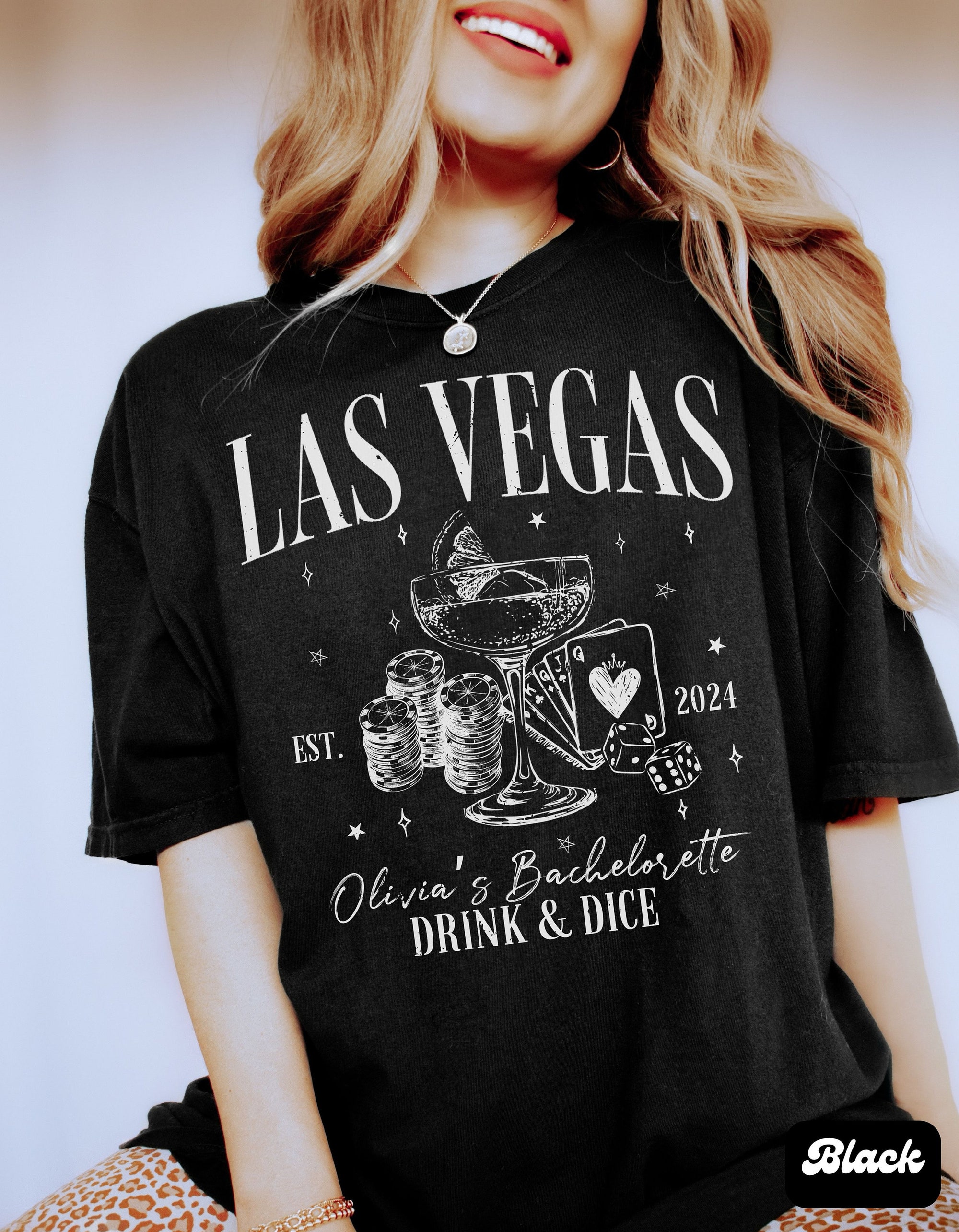 Retro Vegas Bachelorette: Casino Shirts & Custom Bridal Gifts image 5