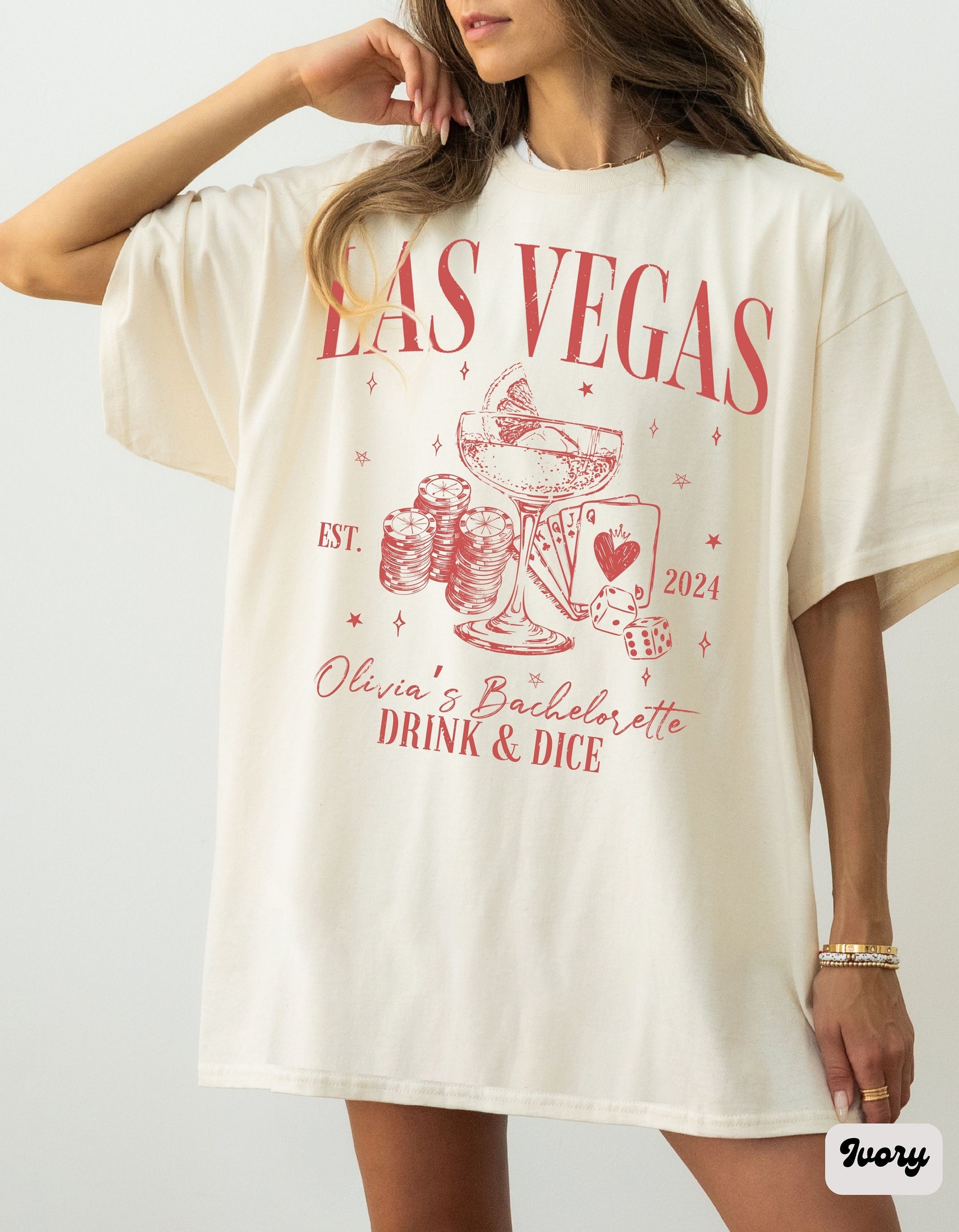 Retro Vegas Bachelorette: Casino Shirts & Custom Bridal Gifts image 0