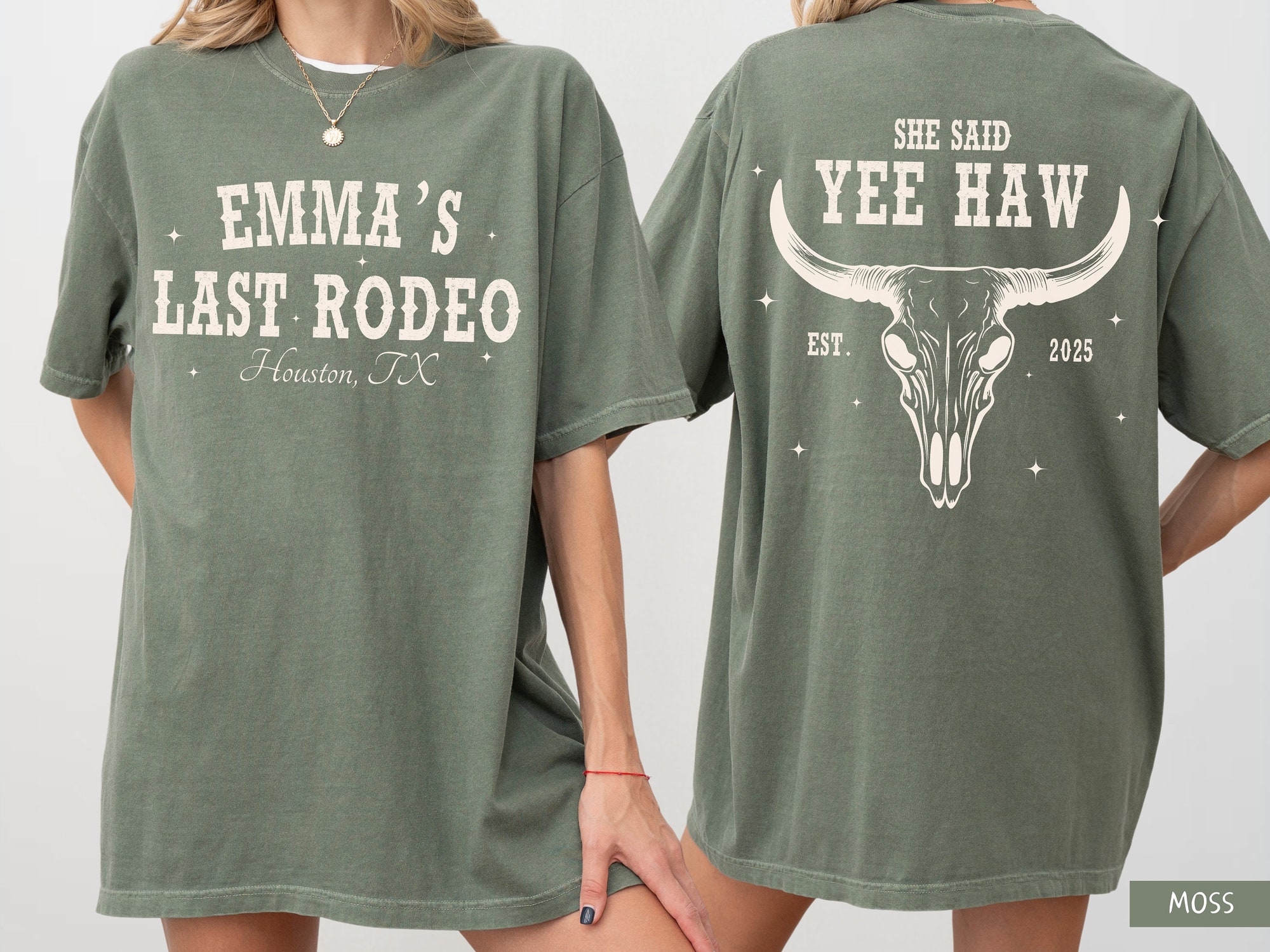 Houston Last Rodeo: Personalized Country Bachelorette Tees image 3