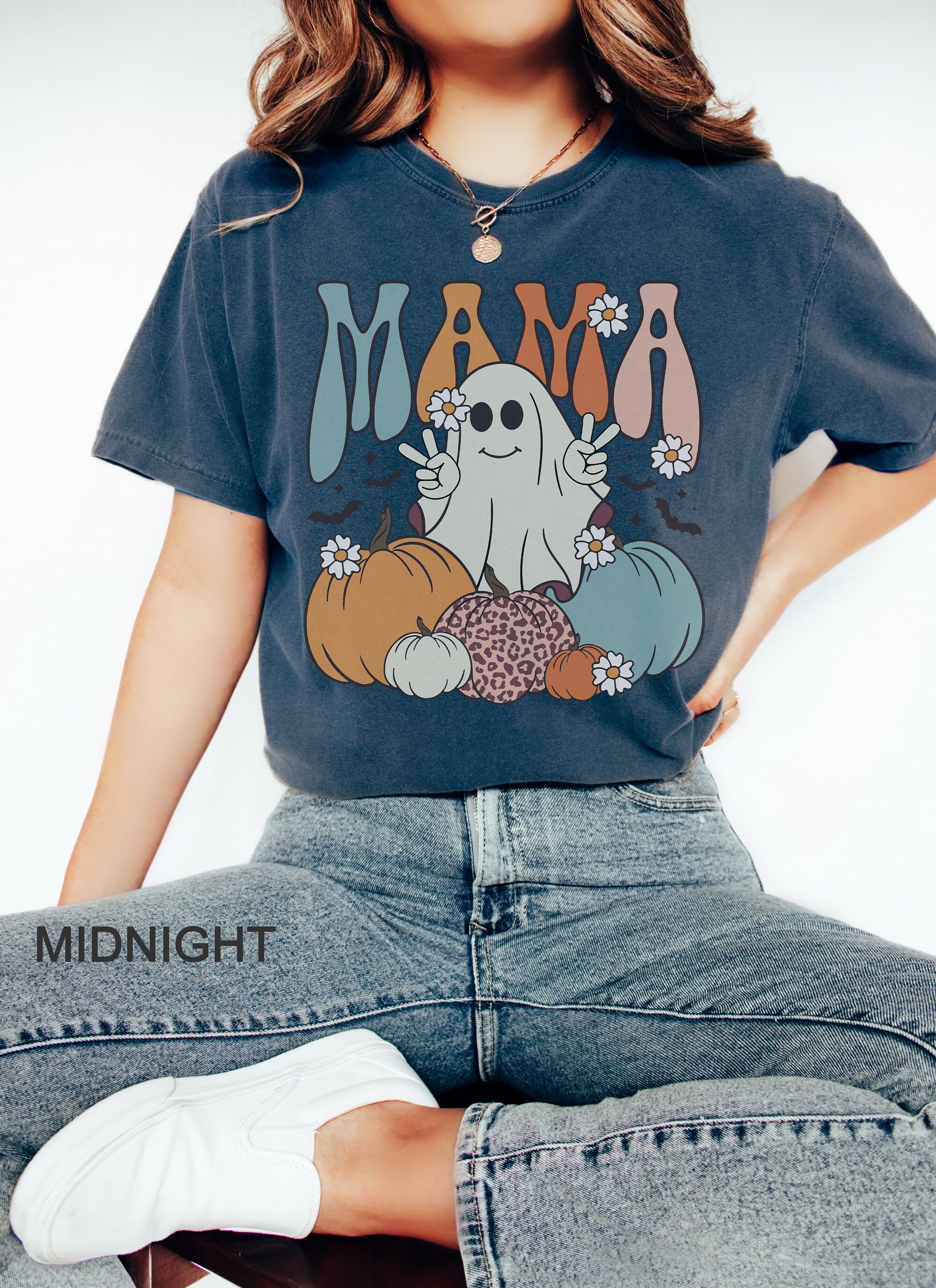 Ghost Mama Shirt | Comfort Colors Retro Halloween Tee | Gift for Stepmom image 8