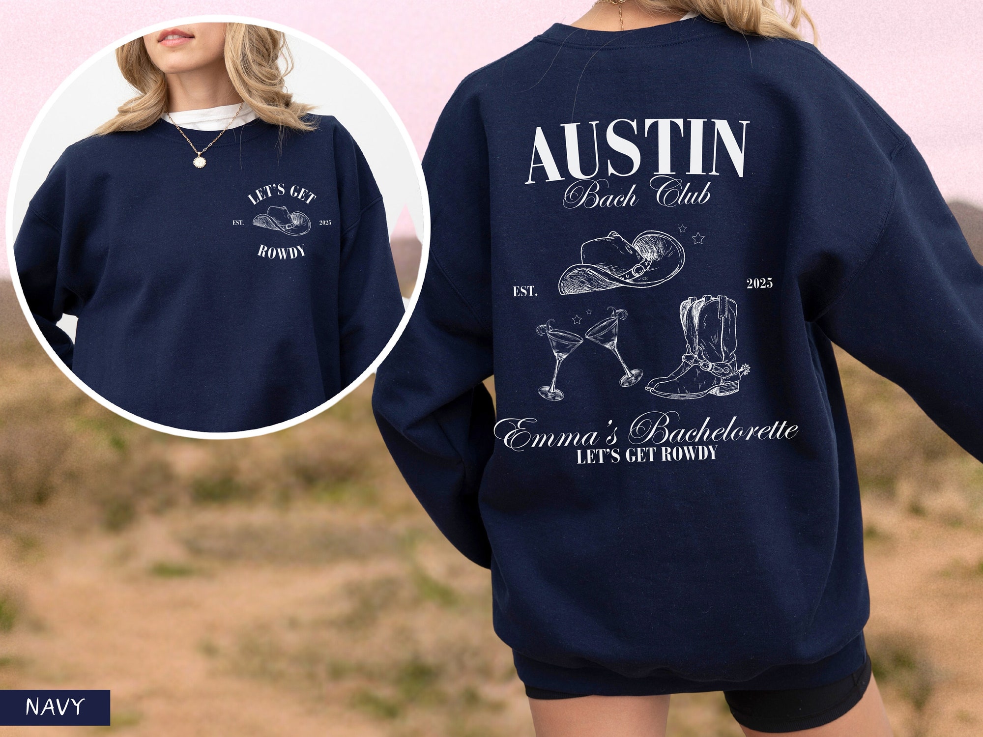 Western Bachelorette Party Austin Bach: Custom Western Sweatshirts & Gifts image 4