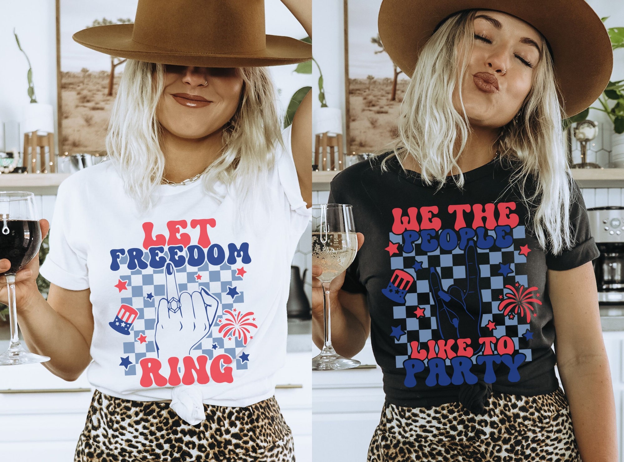 4th of July Bachelorette: Retro American Bride Shirts image 0