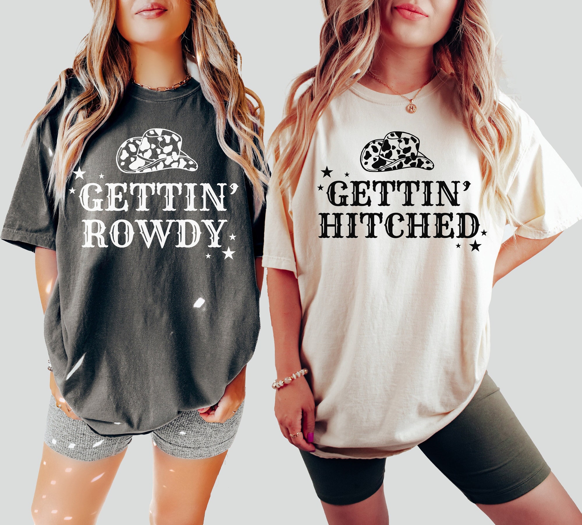 Western Bachelorette Shirts: Get Rowdy & Hitched Country Wedding Gift image 0