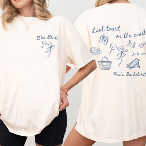 Coastal Themed Bachelorette Party Beach Bach: Custom Shirts & Last Coast Toast Gifts image 0