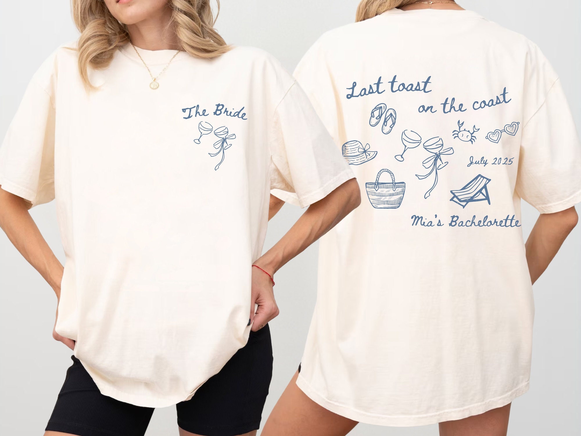 Coastal Themed Bachelorette Party Beach Bach: Custom Shirts & Last Coast Toast Gifts image 0