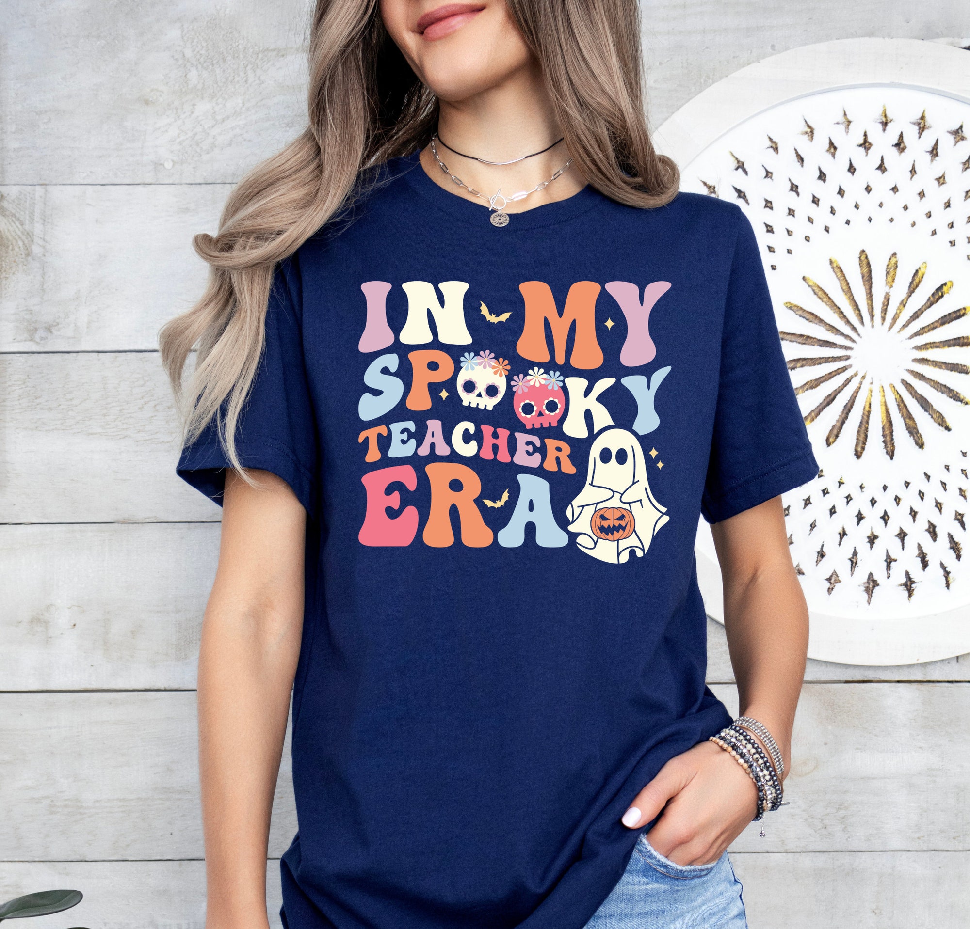 In My Spooky Teacher Era Shirt - Cute Ghost Halloween Teacher Tee image 3