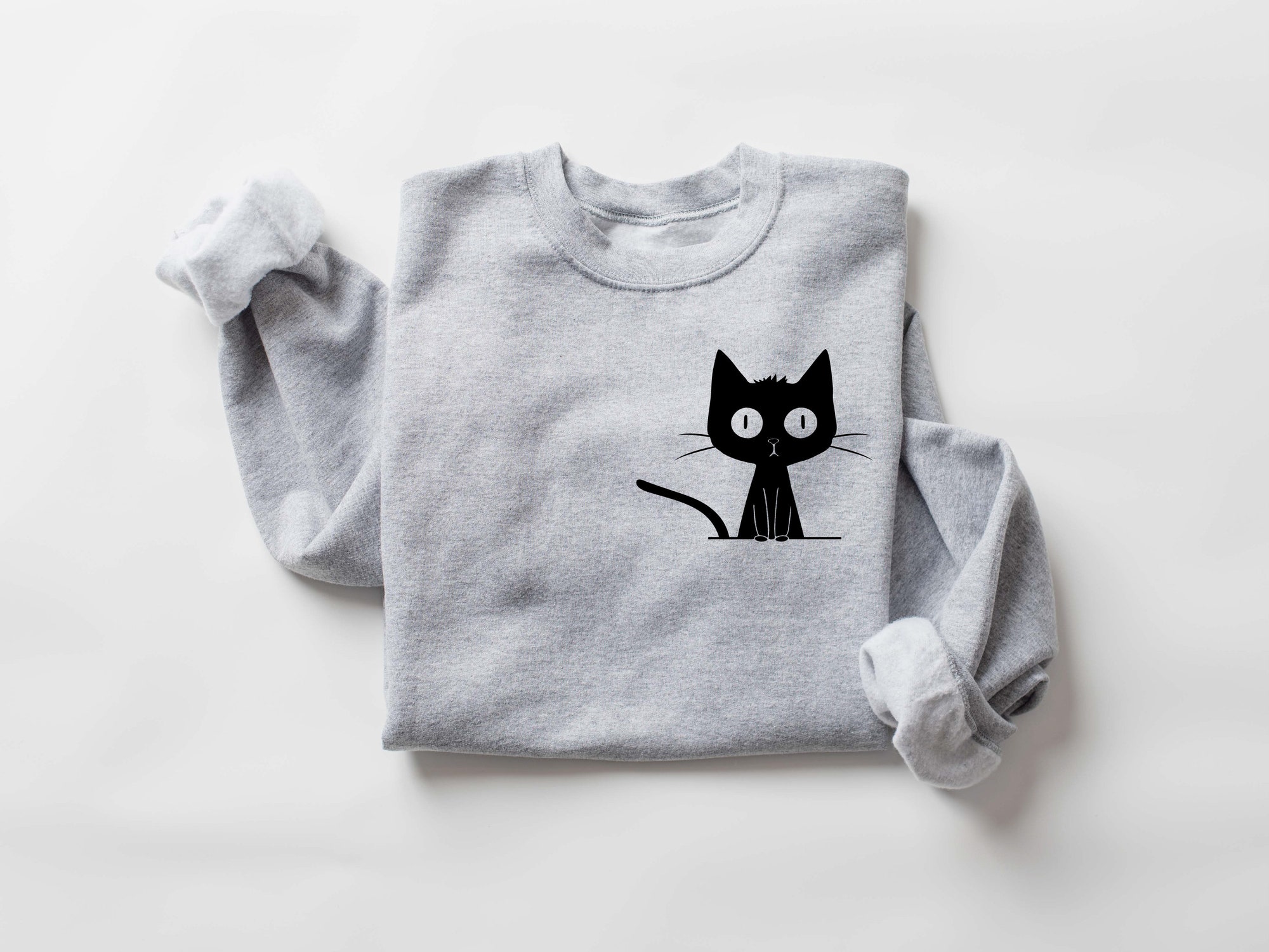 Cute Cat Halloween Sweatshirt: Women's Gift for Spooky Season image 2