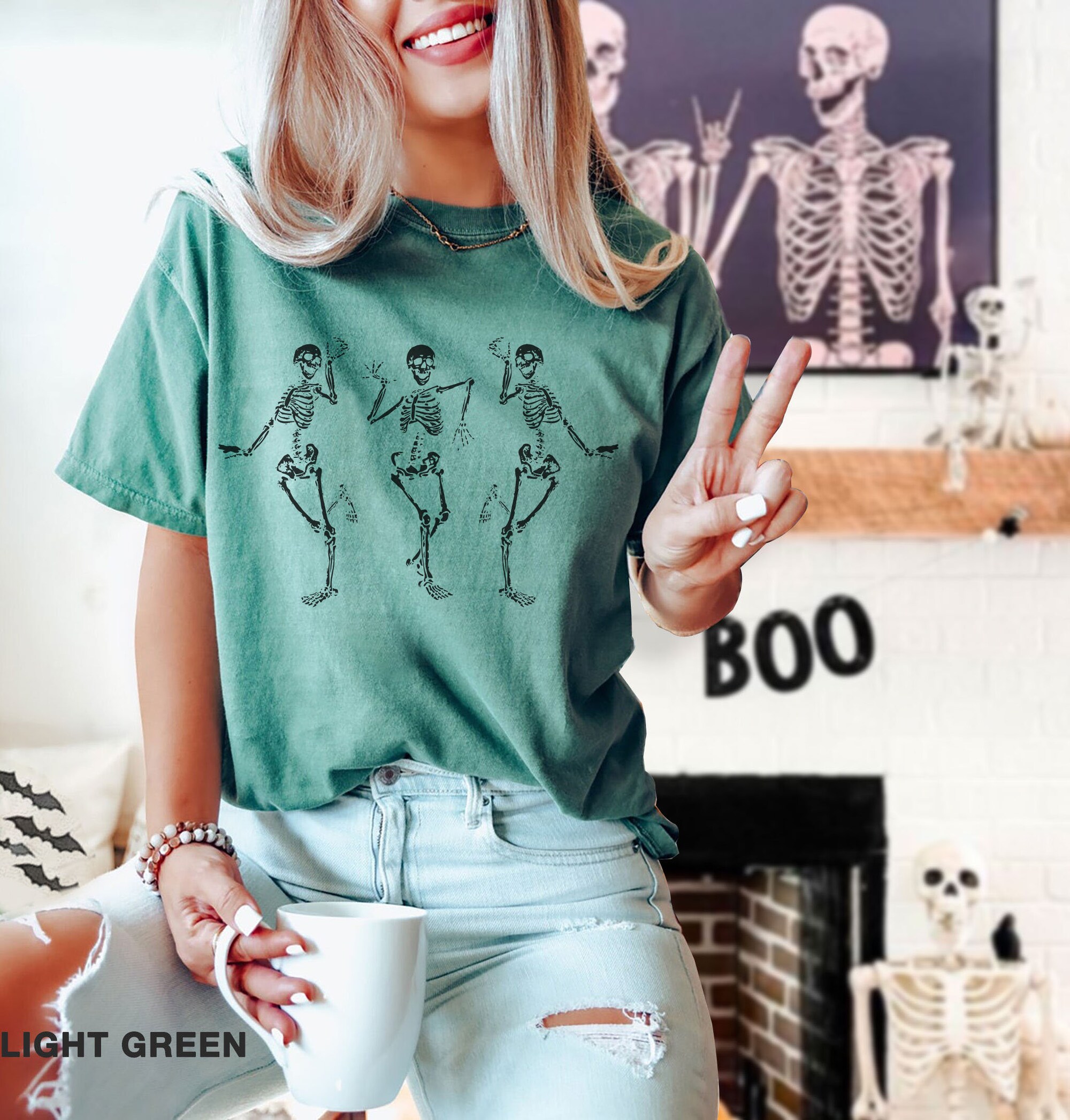 Pumpkin Ghost Halloween Shirt | Funny Spooky Season Tee | Minimalist Gift image 2