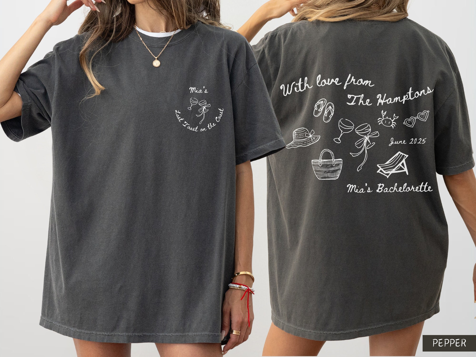 Coastal Themed Bachelorette Party Beach Bach: Custom Shirts & Last Coast Toast Gifts image 2