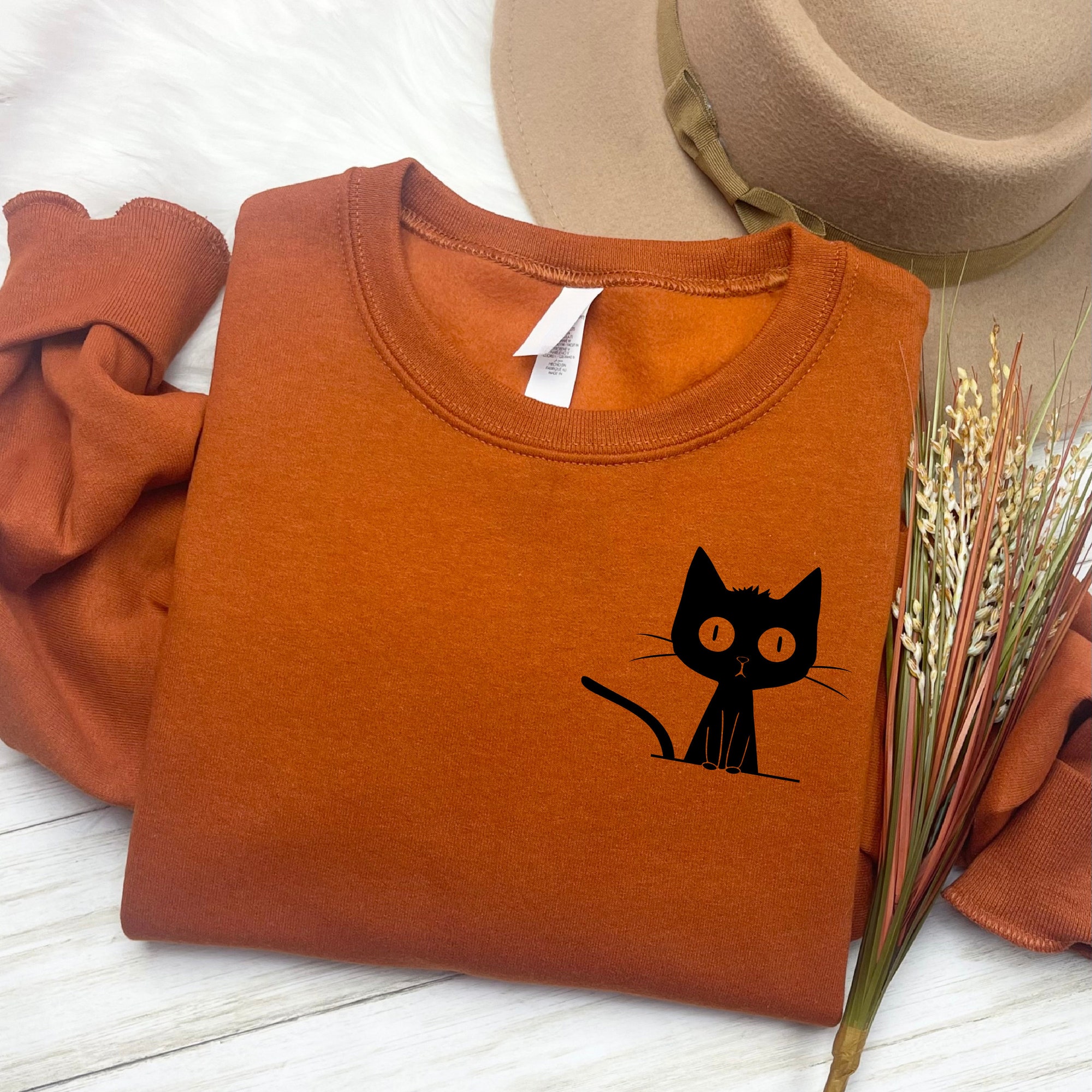 Cute Cat Halloween Sweatshirt: Women's Gift for Spooky Season image 6