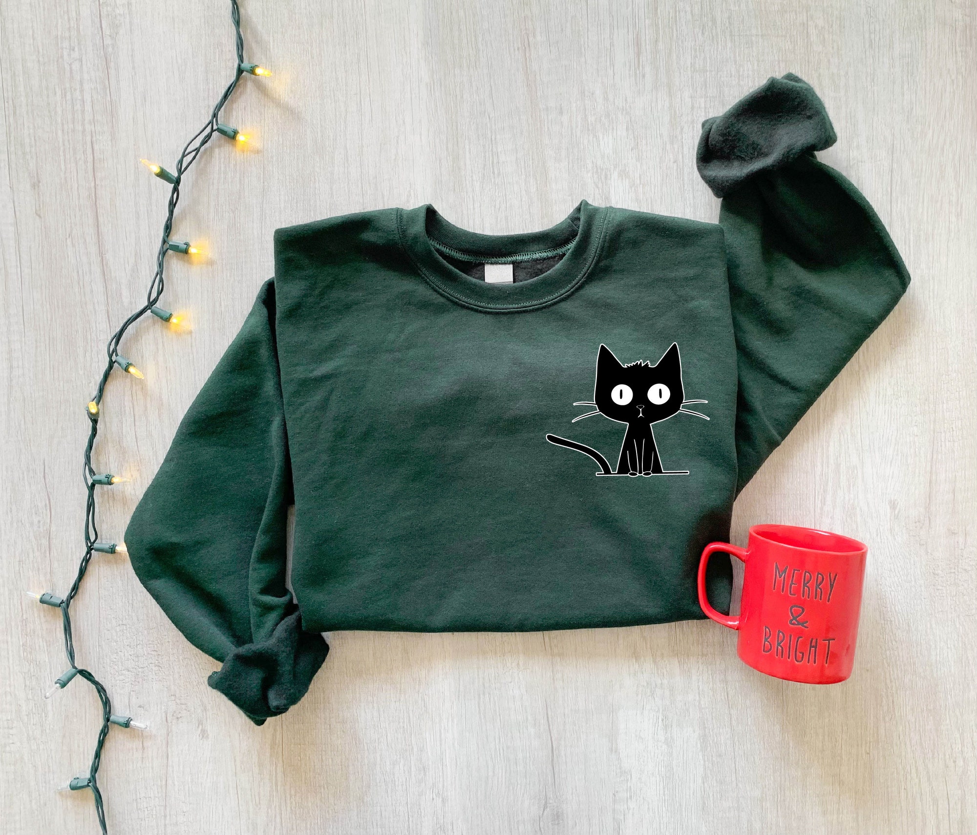 Cute Cat Halloween Sweatshirt: Women's Gift for Spooky Season image 7