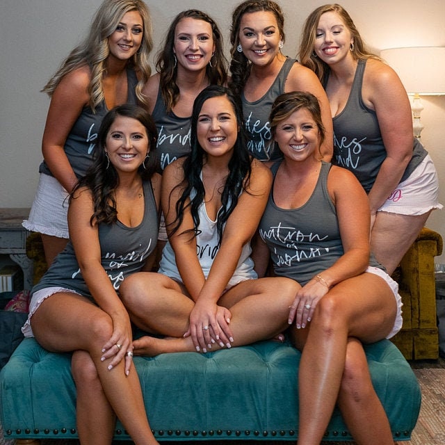 Chic Black Bachelorette Proposal Bridesmaid Shirts image 1