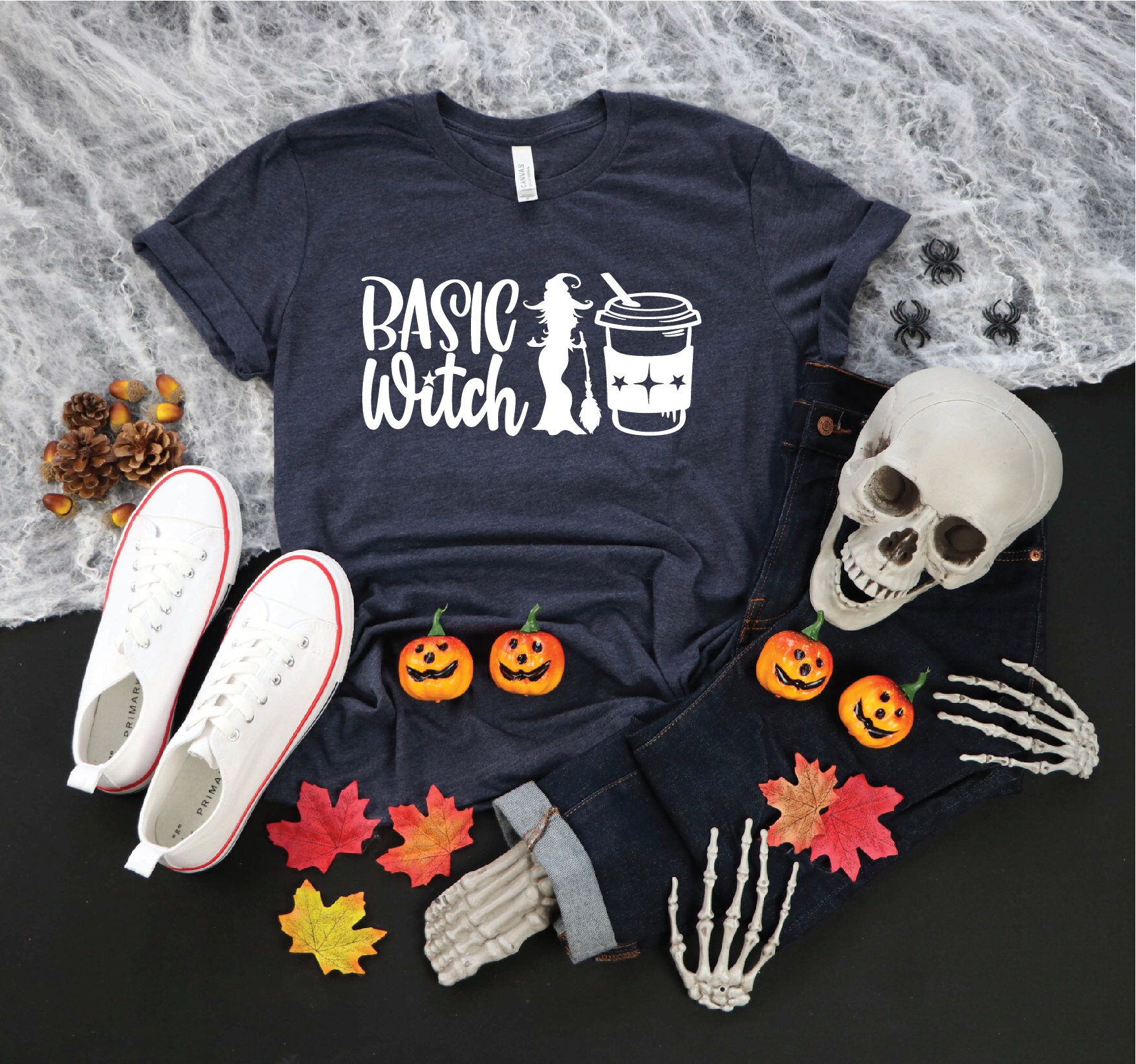 Basic Witch & Funny Coffee Shirt: Perfect Fall Halloween Gift Tee image 1