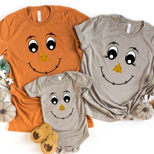 Fall Family Matching Scarecrow Shirts Thanksgiving Halloween Costume image 0