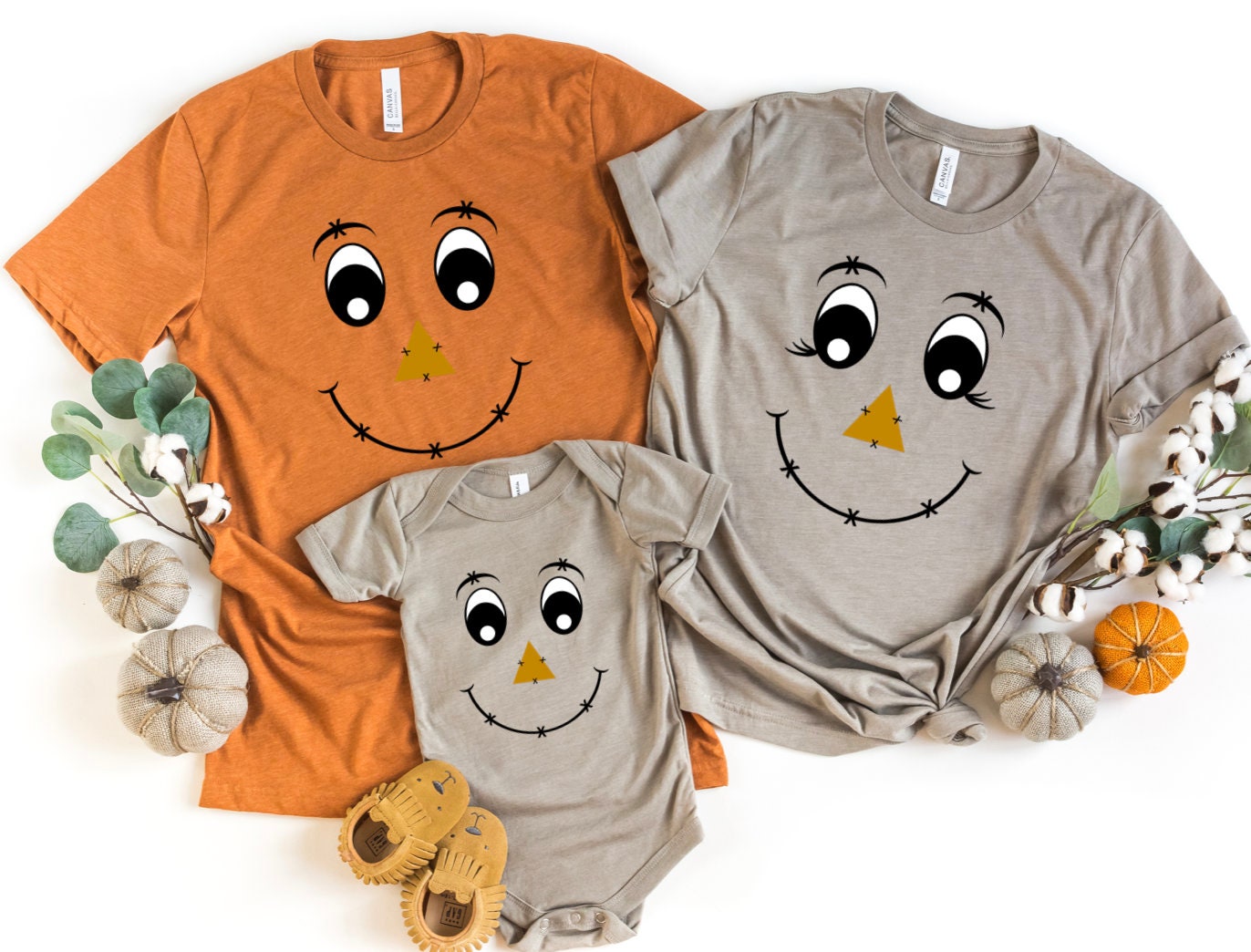 Fall Family Matching Scarecrow Shirts Thanksgiving Halloween Costume image 0