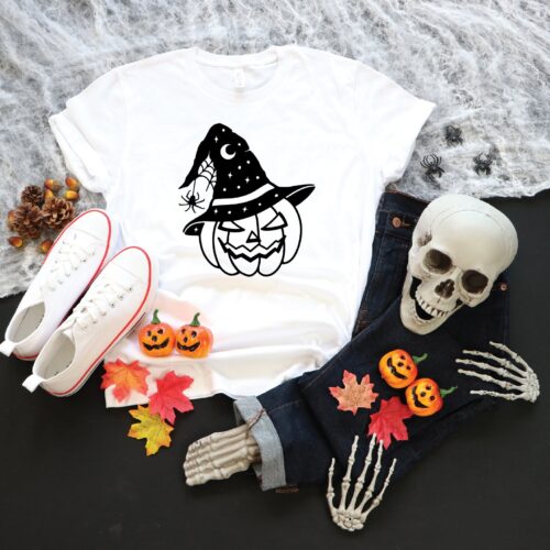 Pumpkin Witch Shirt: Perfect Mom Gift for Halloween Party 2023 image 0