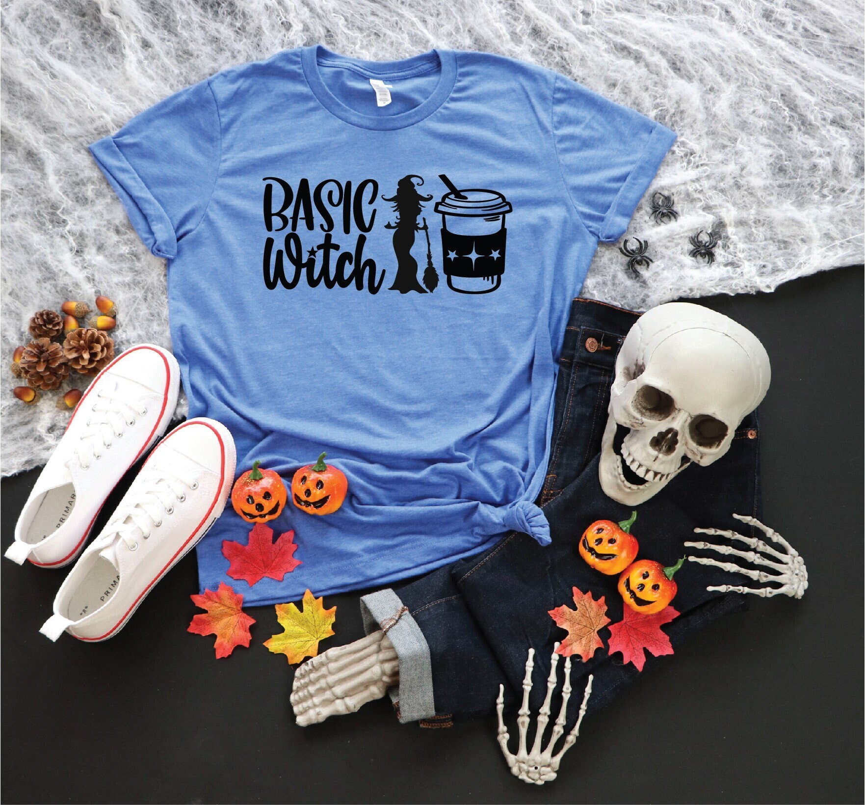 Basic Witch & Funny Coffee Shirt: Perfect Fall Halloween Gift Tee image 2