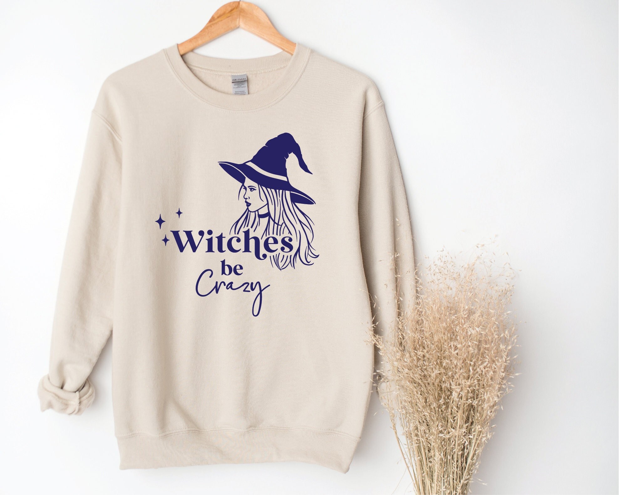 Funny Witches Be Crazy Sweatshirt: Halloween Gift & Matching Tee image 0