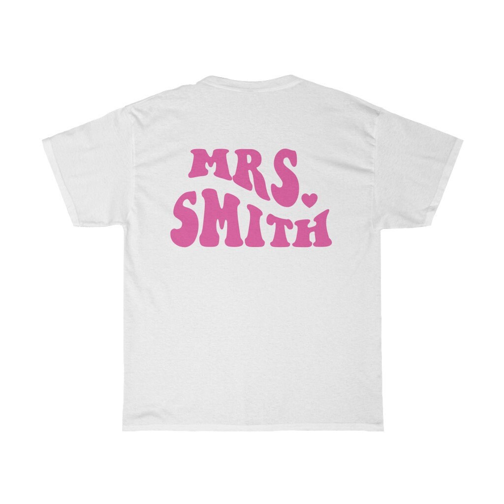 Custom Mrs Bride Shirt - Retro & Trendy Personalized Tee Bachelorette Bridal Party image 2