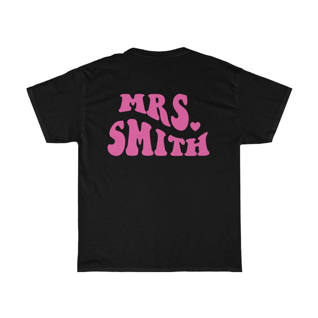 Custom Mrs Bride Shirt - Retro & Trendy Personalized Tee Bachelorette Bridal Party image 3