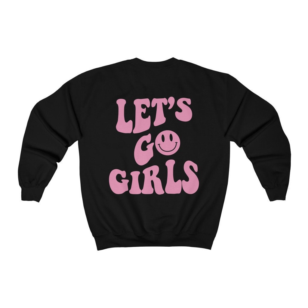 Let's Go Girls - Bachelorette Y2K Sweatshirt with Smile Face image 1