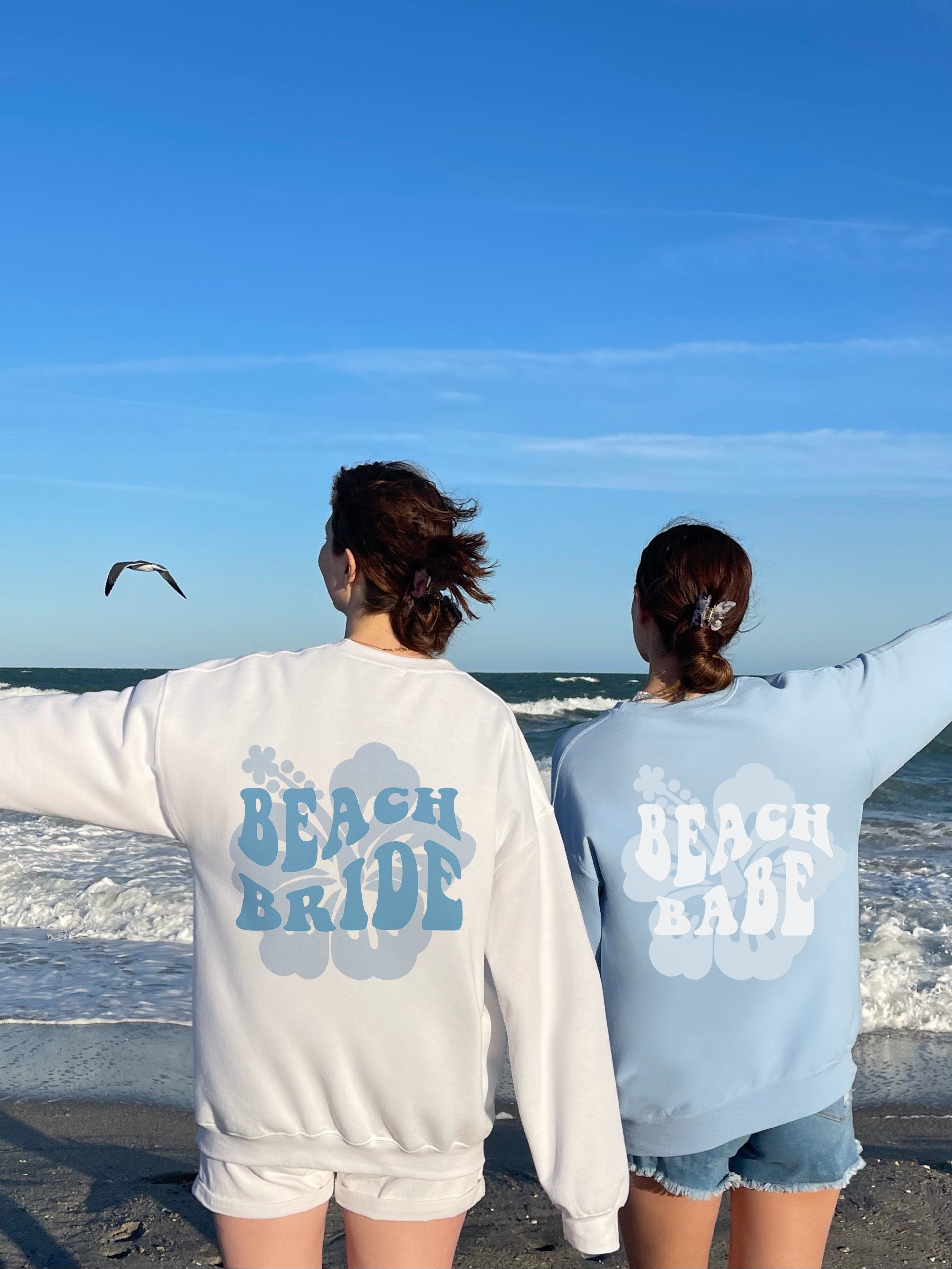 Retro Beach Bachelorette Sweatshirt - Bridesmaid Tropical Tee image 0