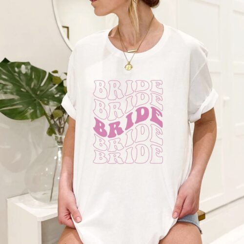 Boho Beach Bride Shirt - Retro Bachelorette & Wedding Tee image 0