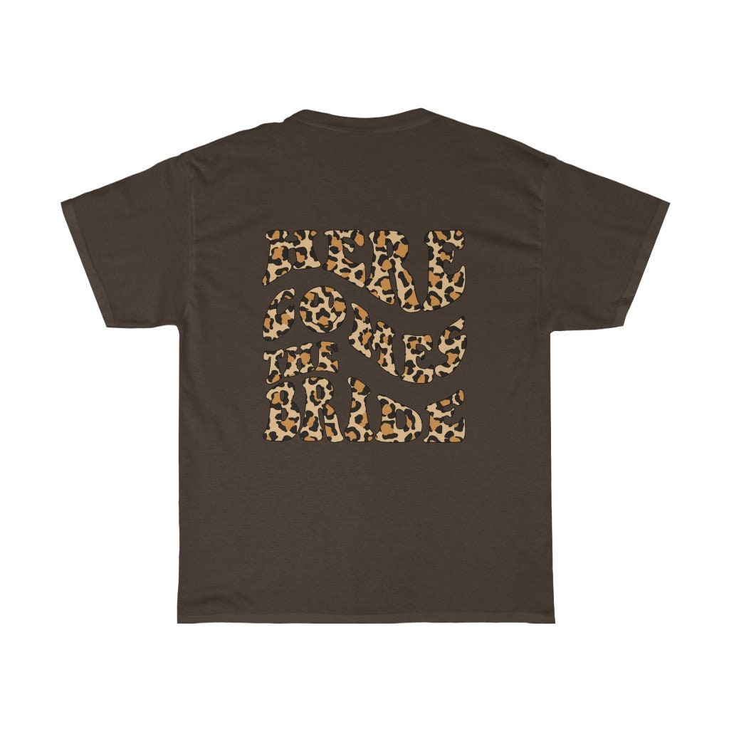 Leopard Print Retro Bride Shirt - Trendy Bachelorette Tee image 3