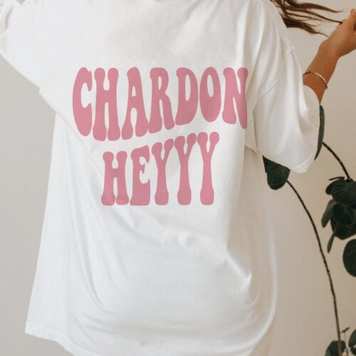 Chardon Heyyy: Retro Winery Bachelorette & Bride Tee image 0