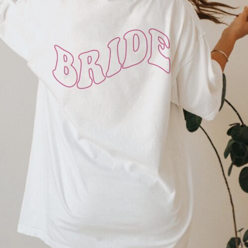 Groovy Retro Bride Tee - Boho Bachelorette Party & Gift image 0