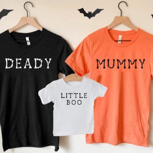 Halloween Couple Shirts: Matching Family Halloween Tees image 0