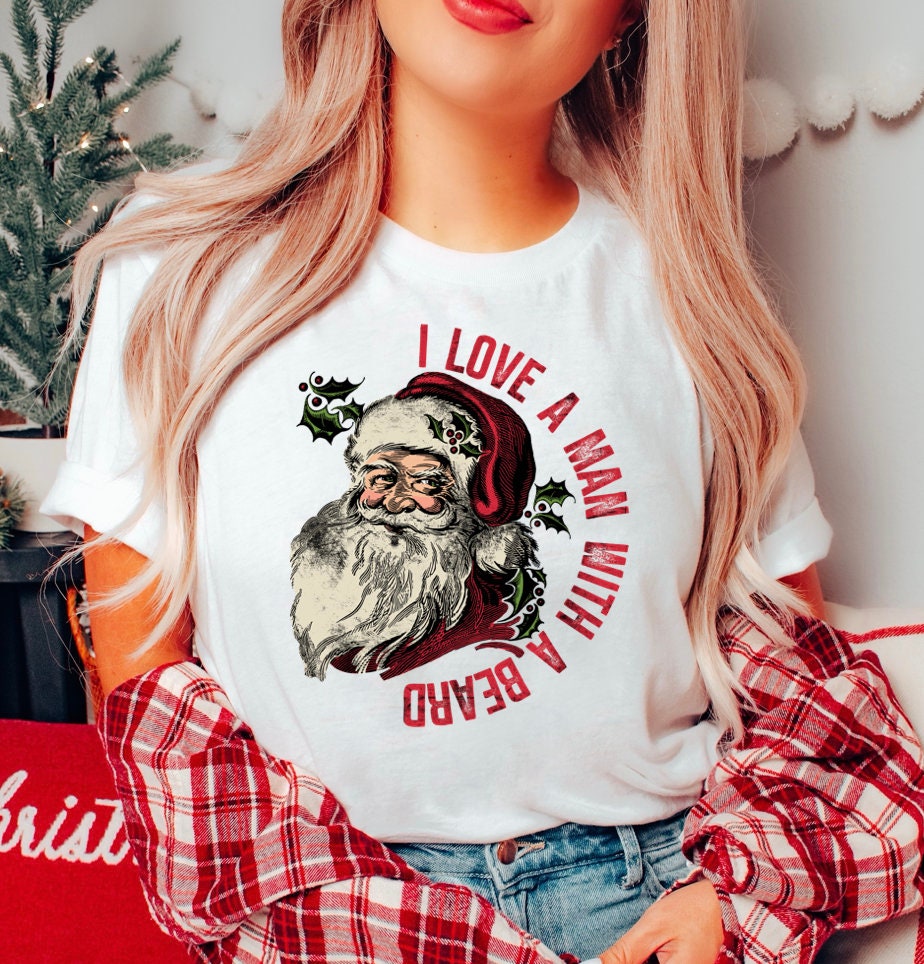 Funny Santa Beard Sweatshirt: Cute Christmas Shirt for Women image 2