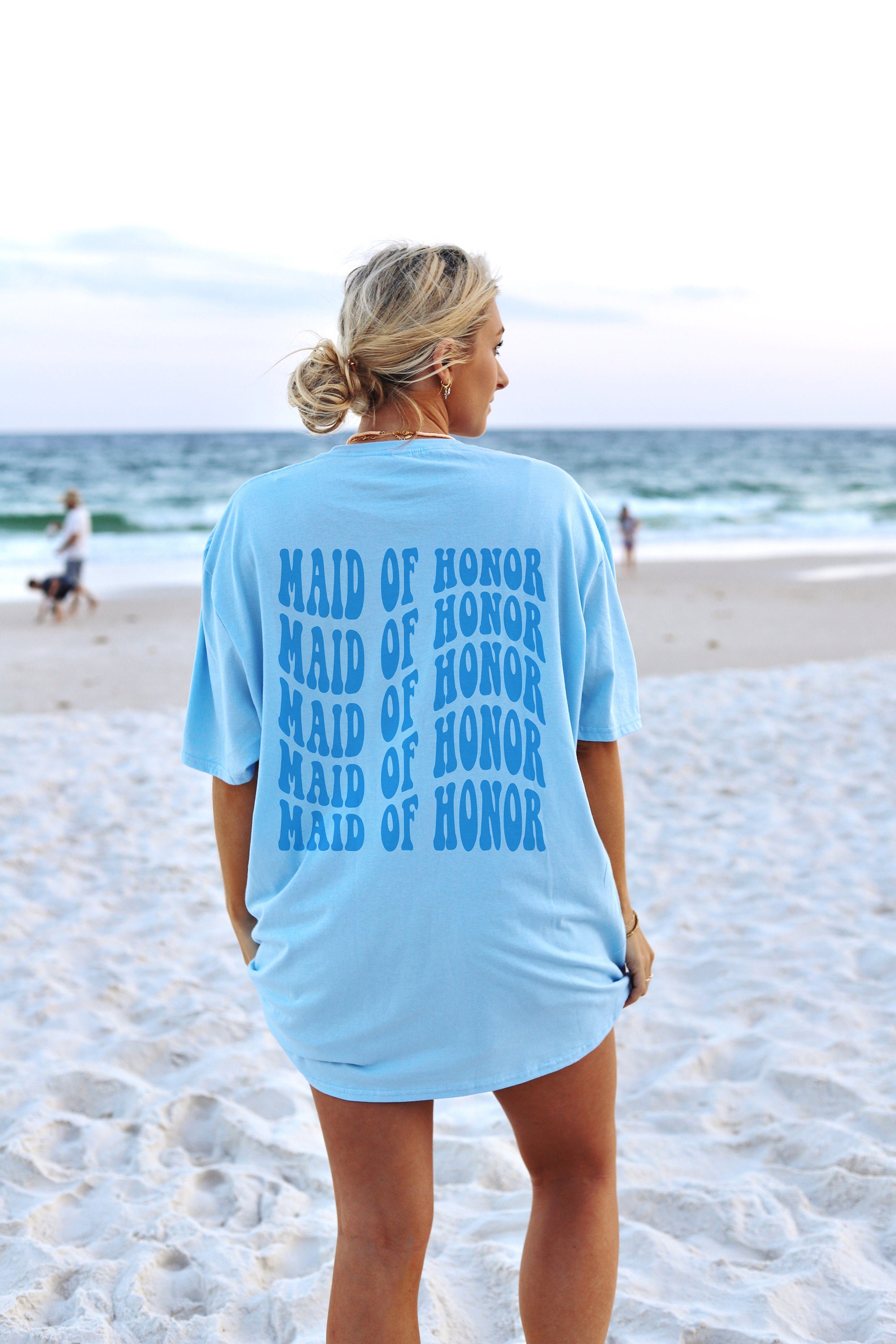 Groovy Retro Maid of Honor Tee - Bachelorette Party image 0