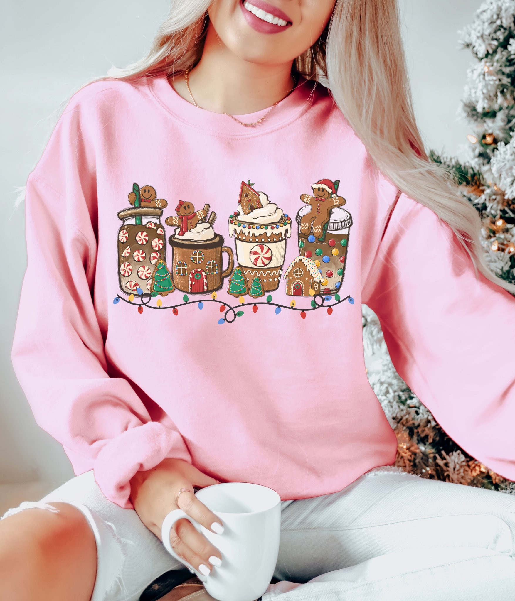 Xmas Gingerbread Coffee Shirts: Gift for Latte Lovers & Holidays image 5