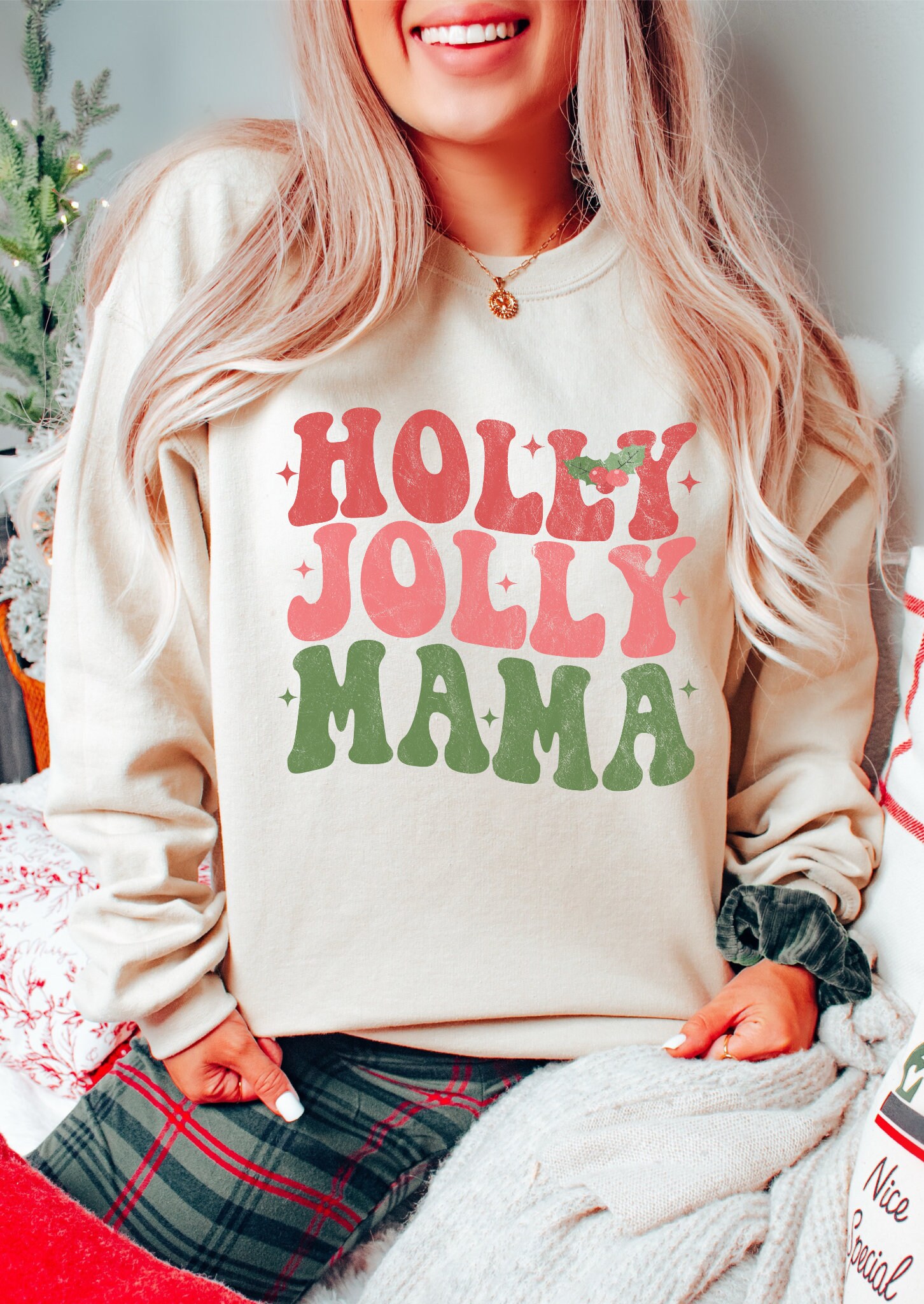 Holly Jolly Mama: Retro Christmas Sweaters for Moms - Xmas Gift image 2