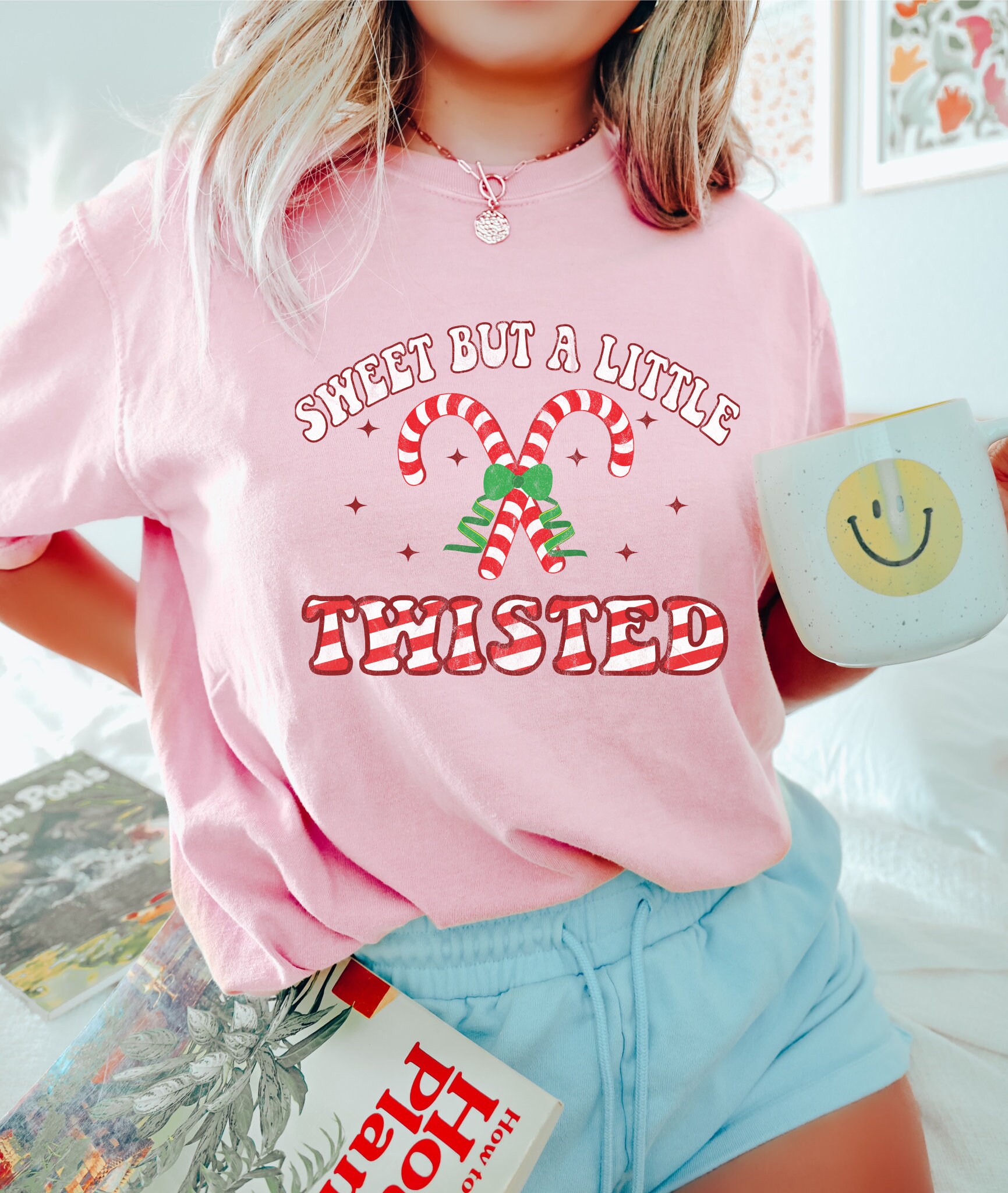 Sweet but Twisted: Funny Womens Xmas Shirt & Candy Cane Tee image 2