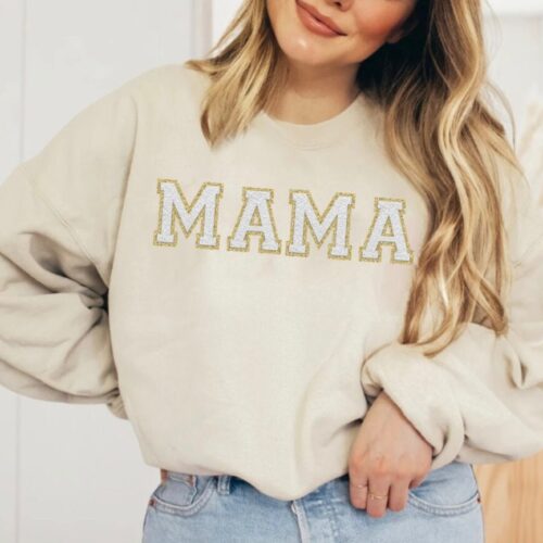 Mama Sweatshirt Gift Christmas Gift for Women Best Friend Sister Gift image 0