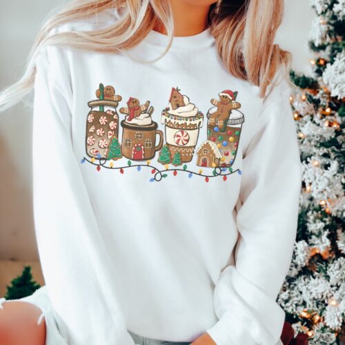 Xmas Gingerbread Coffee Shirts: Gift for Latte Lovers & Holidays image 0