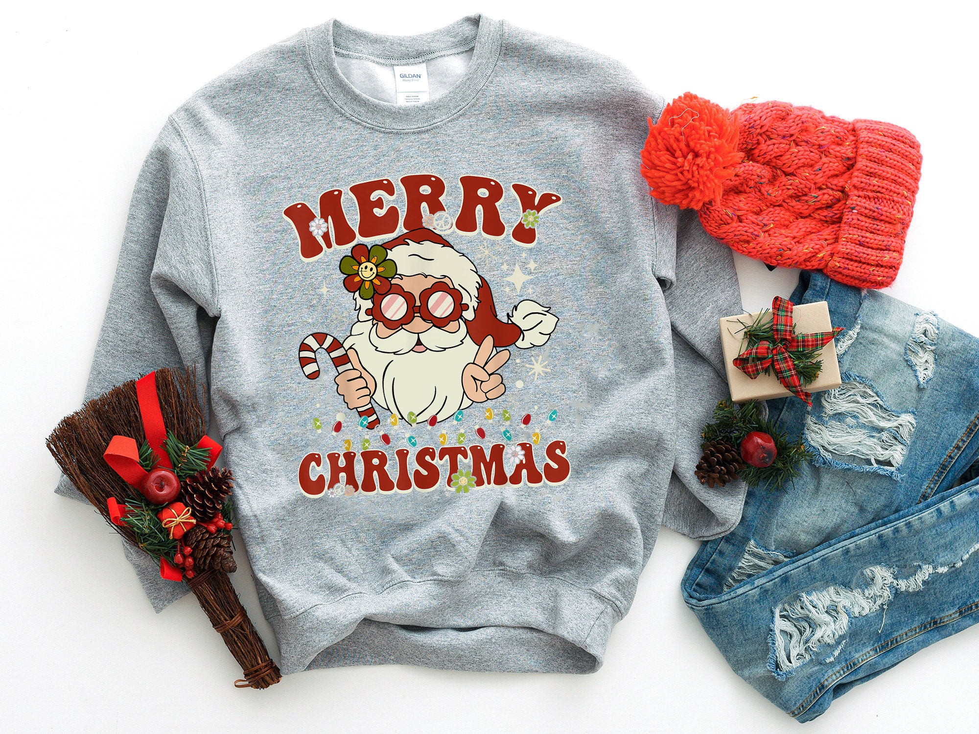 Merry Christmas Santa - Festive Sweatshirts & Tees image 3