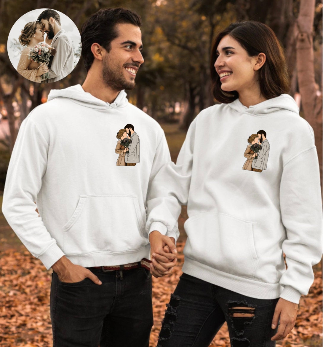 Boyfriend Christmas Gift Idea: Photo Portrait Hoodie image 3