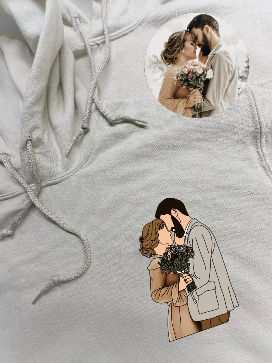 Personalized Boyfriend Christmas Gift: Custom Portrait Sweatshirt image 2