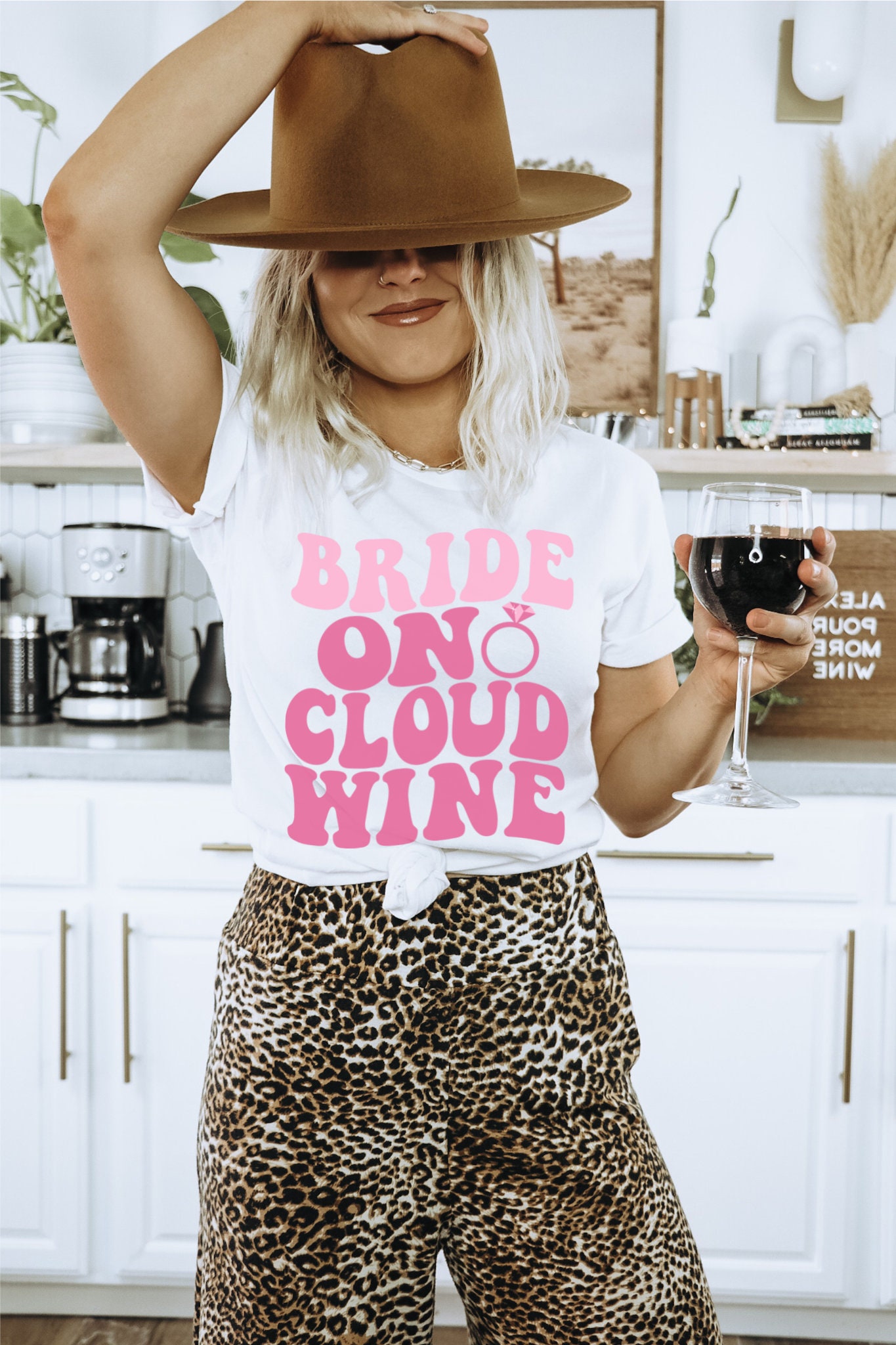 Wine Bachelorette Shirts: Napa Party 'Cloud Wine' Bride & Bridesmaid Tees image 2