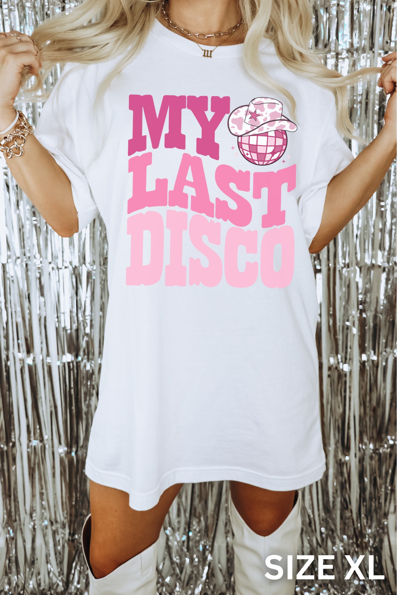 Disco Cowgirl Bachelorette: 'Last Disco' Party Tees & Bride Shirts image 3