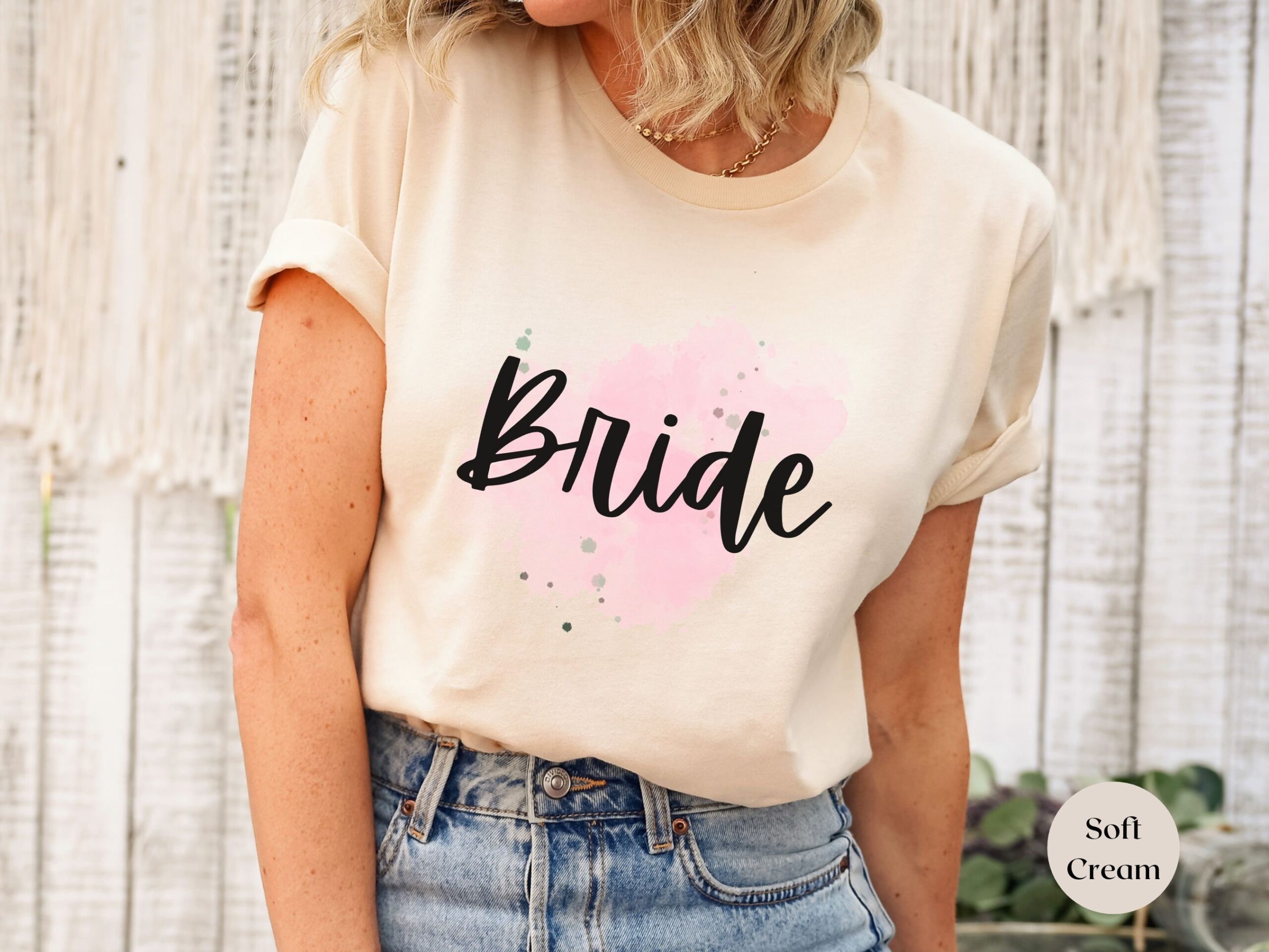 Pink & White Bride & Team: Bachelorette Party Crew Tees image 2