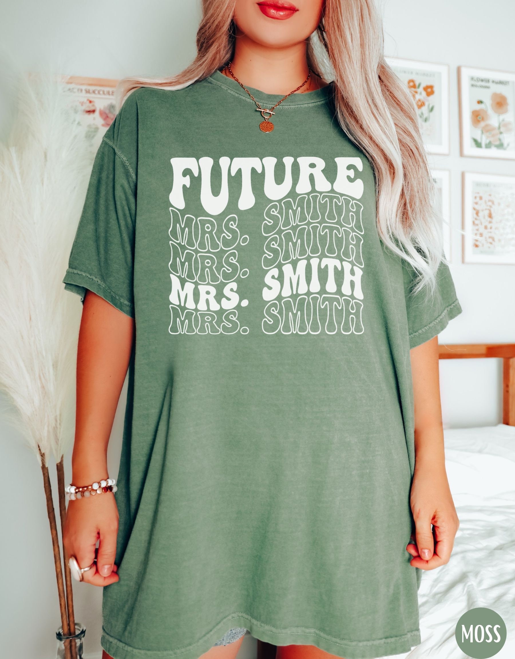 Custom Future Mrs Shirt - Personalized Bride & Engagement Gifts Bachelorette Party Shirts image 4