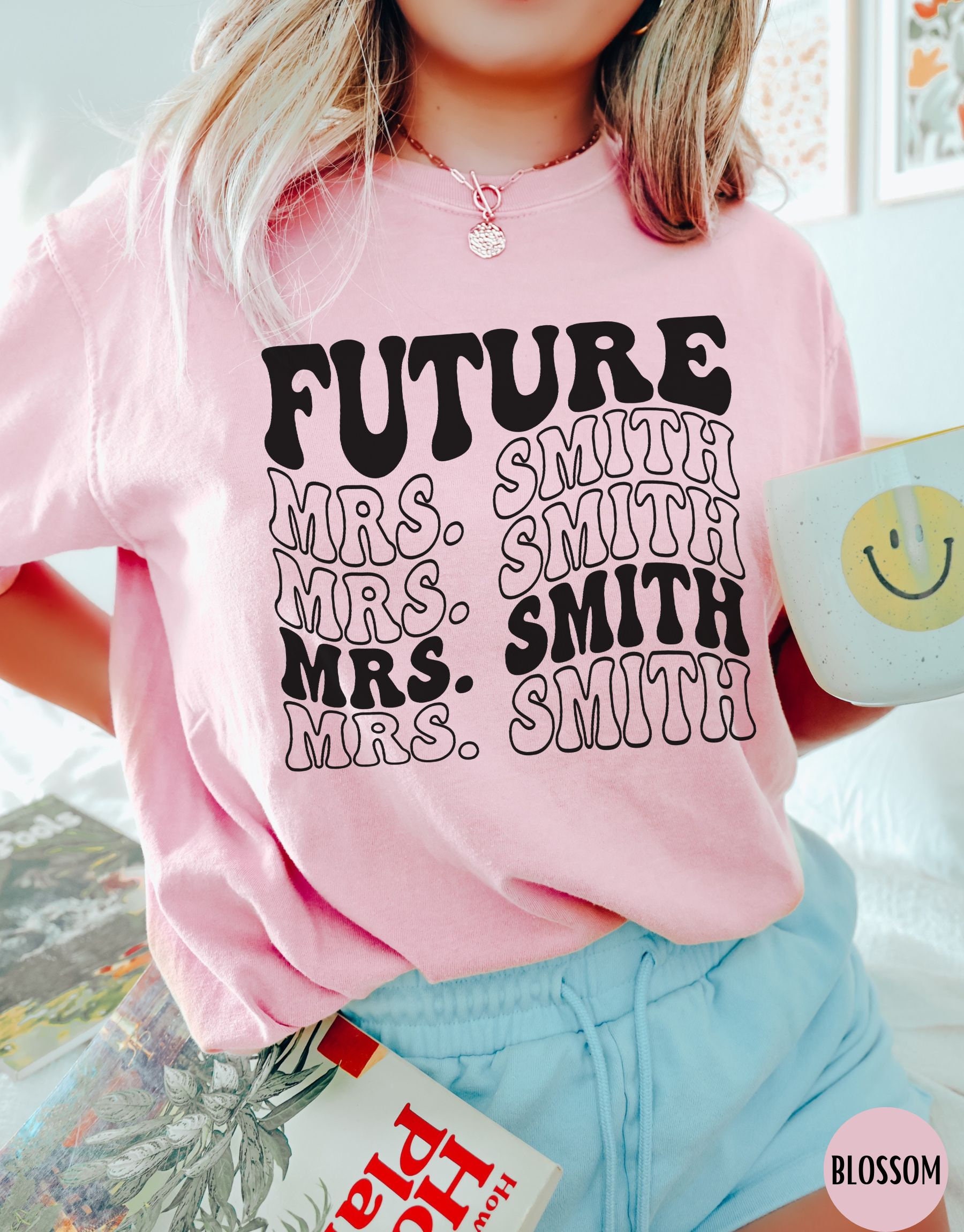 Custom Future Mrs Shirt - Personalized Bride & Engagement Gifts Bachelorette Party Shirts image 6